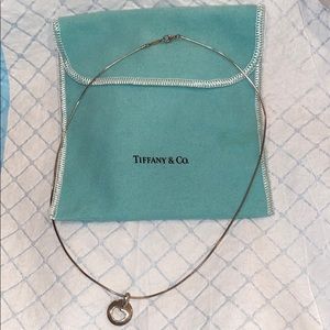Tiffany&Co Stencil Heart Pendant Necklace.